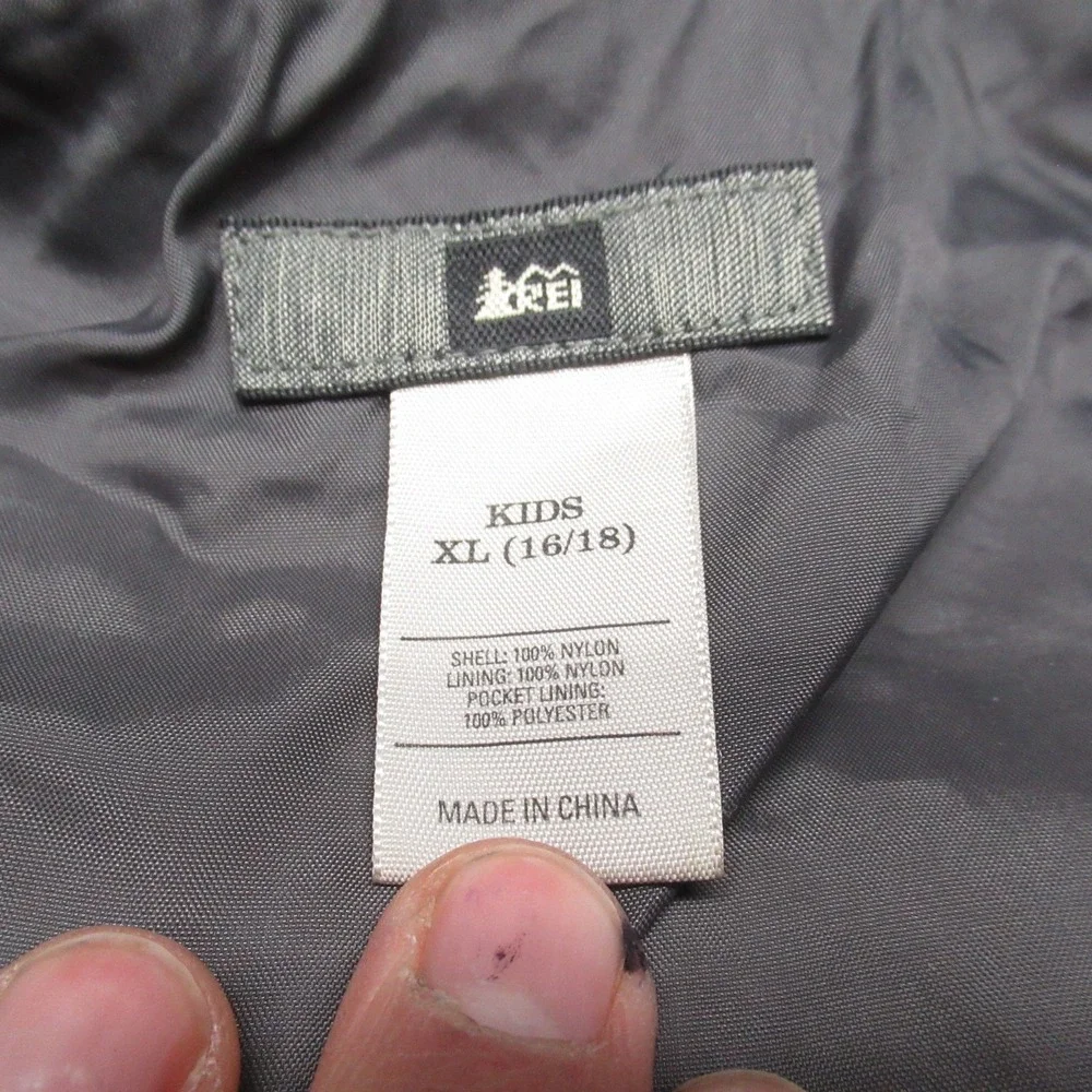 REI Jacket Kids XL 16/18 Purple Elements E1 Wind Rain Lightweight Windbreaker‎
